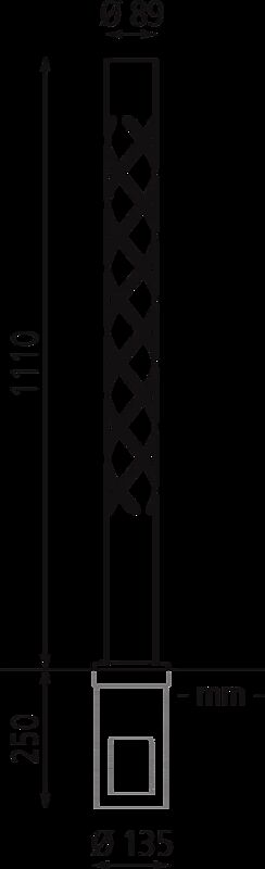 Poller STRIUM CAPITAN herausnehmbar aus Bodenhülse, Ø 89 mm, Flachkopf