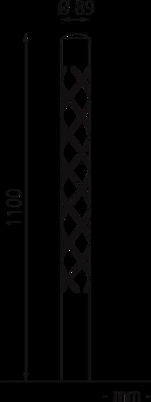 Poller STRIUM CAPITAN zum Aufdübeln,  Ø 89 mm, Rundkopf