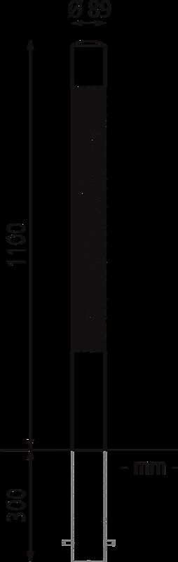 Poller STRIUM HELIX zum Einbetonieren, Ø 89 mm, Rundkopf