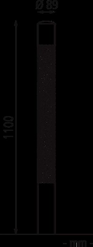 Poller STRIUM HELIX zum Aufdübeln, Ø 89 mm, Rundkopf