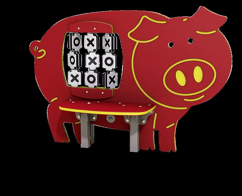 Spielwand OINK mit "Tic Tac Toe"-Spiel