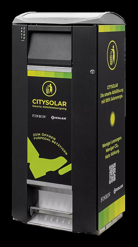 Abfallbehälter CITYSOLAR 120 ohne Ascher
