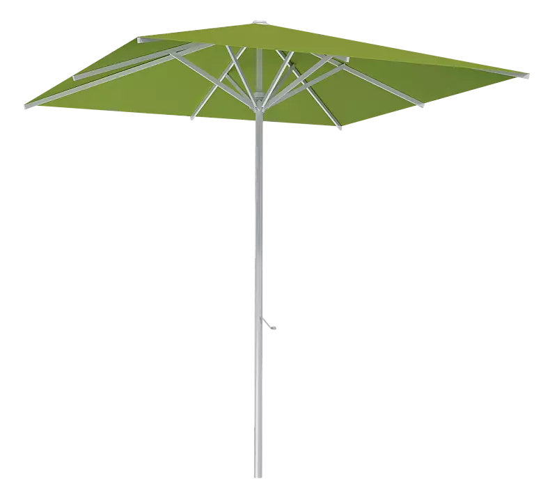 Mittelmastschirm SAMARA, Aluminiumkonstruktion silber eloxiert