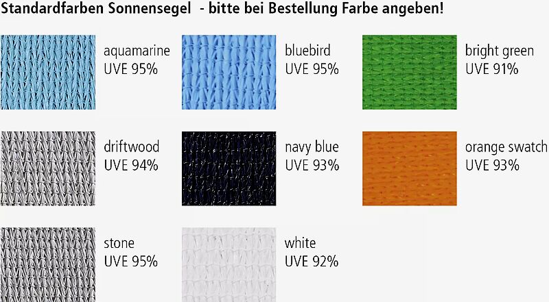 Sonnensegel BENEVENTO dreieckig, Tuchgröße 5140 x 5140 x 5140 mm