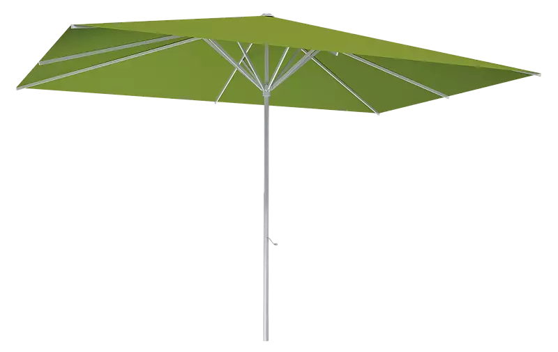 Mittelmastschirm SAMARA, Aluminiumkonstruktion silber eloxiert