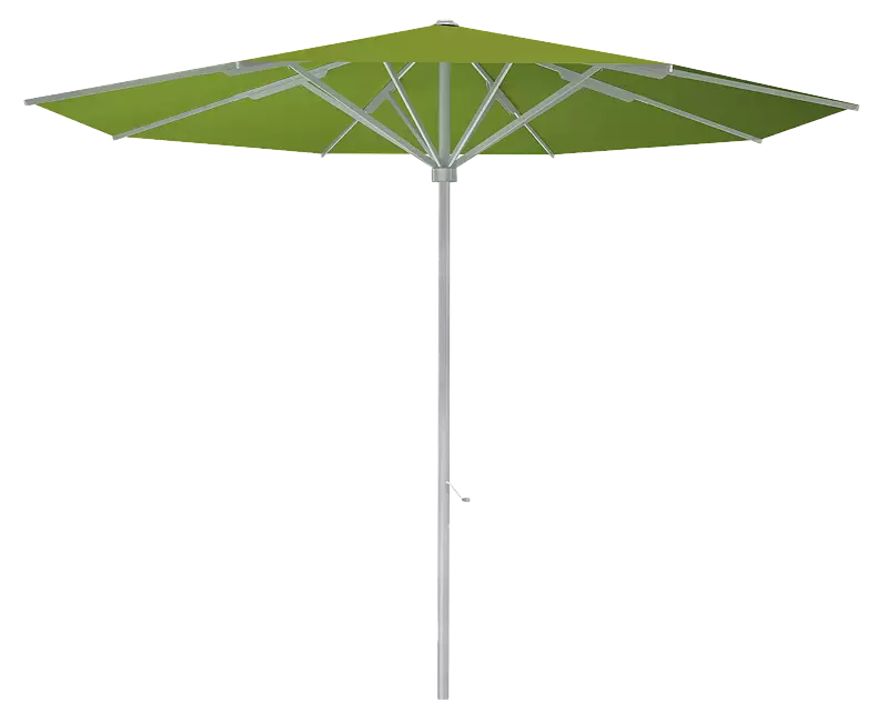 Mittelmastschirm SAMARA, Aluminiumkonstruktion silber eloxiert