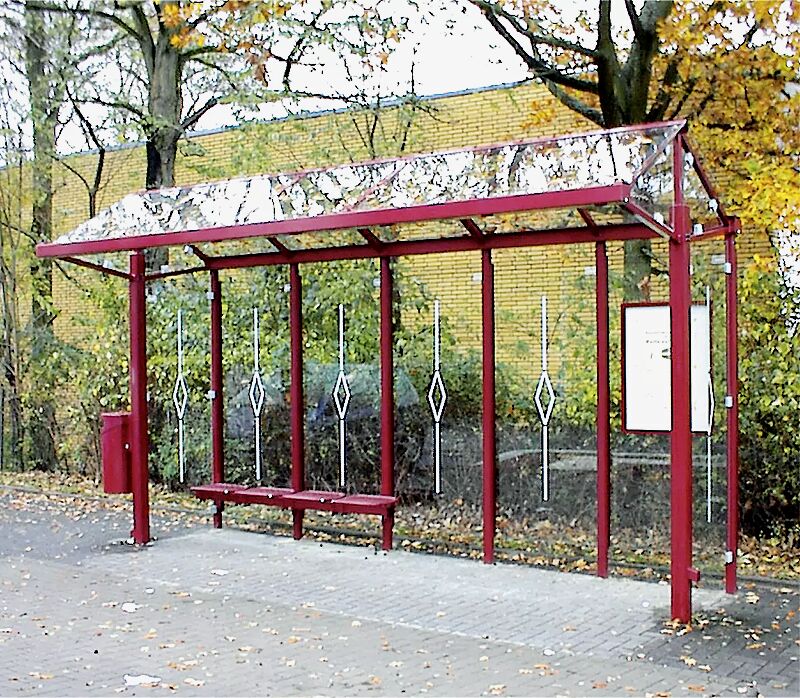 Schutzstreifen- Rautenmotiv