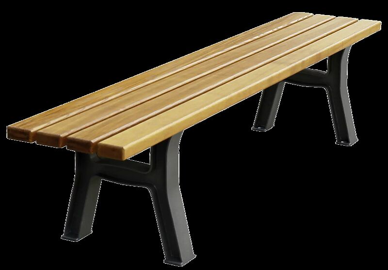 Sitzbank VENEDIG ohne Rückenlehne, mit Holzbelattung