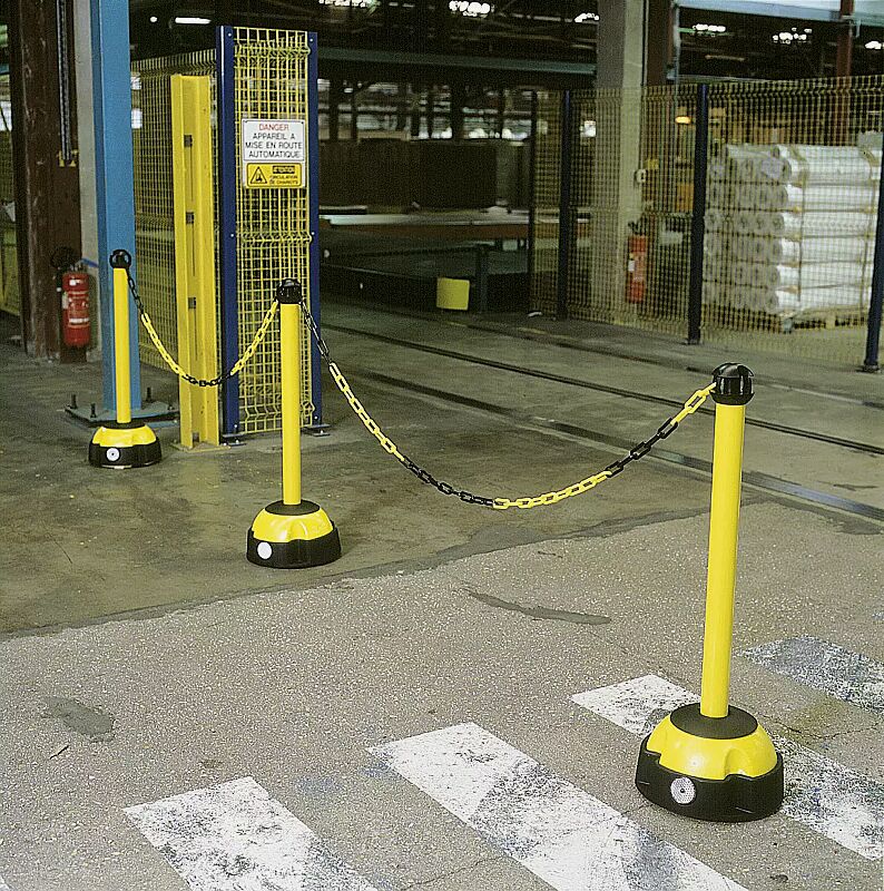 Ketten-Warnständer ARRE in schwarz-gelb