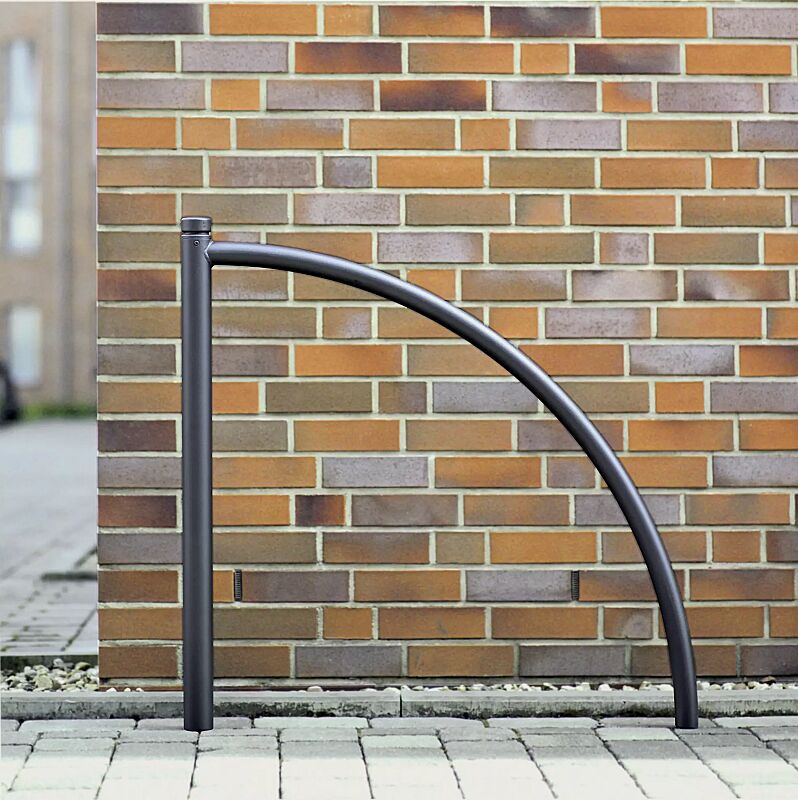 Anlehnbügel mit Poller BOULEVARD 60 in RAL 7016 anthrazitgrau