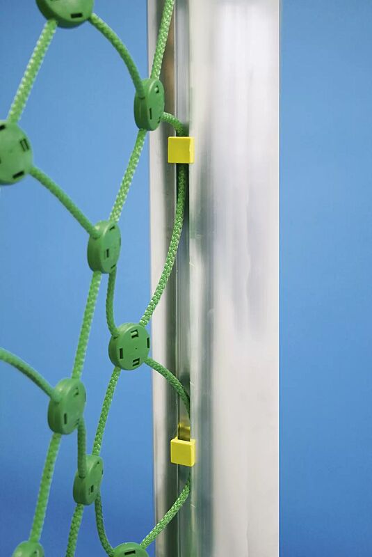 integrierte Netzhalter für Bolzplatztor