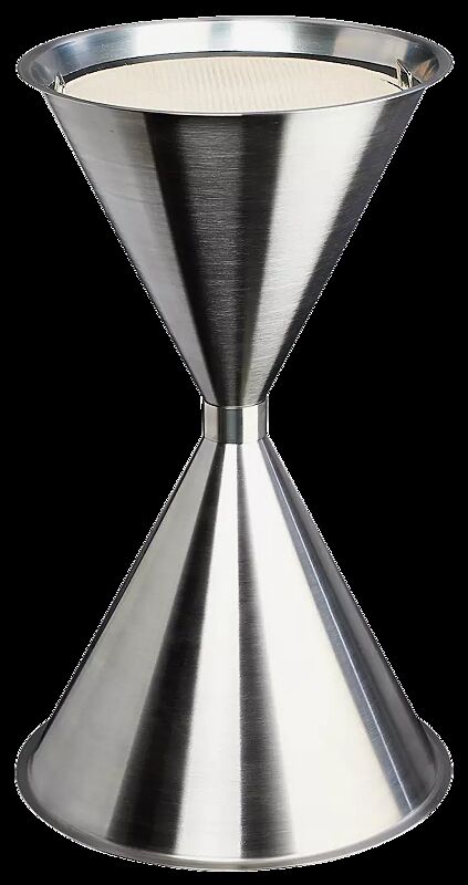 Standascher ROYAL aus Stahl, zum freien Aufstellen, ohne Schutzdach, aus Edelstahl