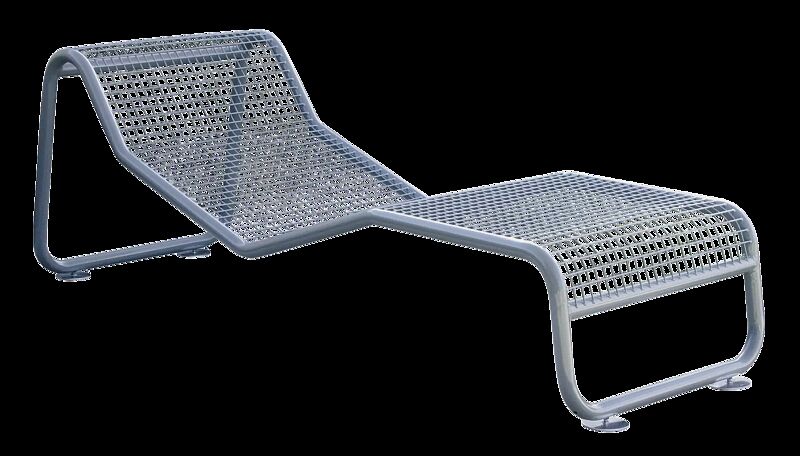 Liegebank RESTING in RAL 7031 blaugrau