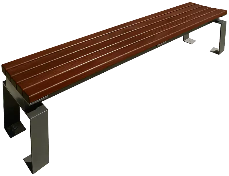 Sitzbank MAGIC ohne Rückenlehne, Stahlteile in DB 703 eisenglimmer