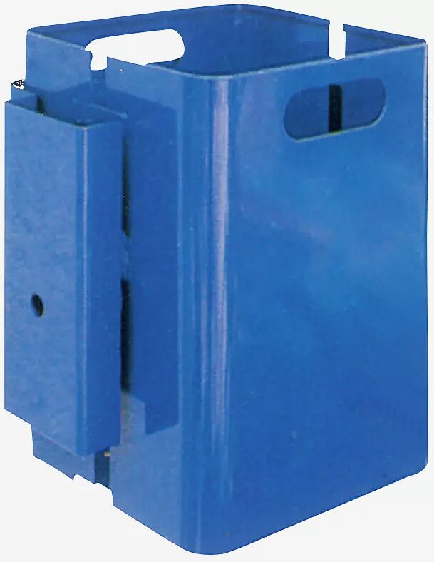 Abfallbehälter CORNER, zur Wandbefestigung, in RAL 5017 verkehrsblau
