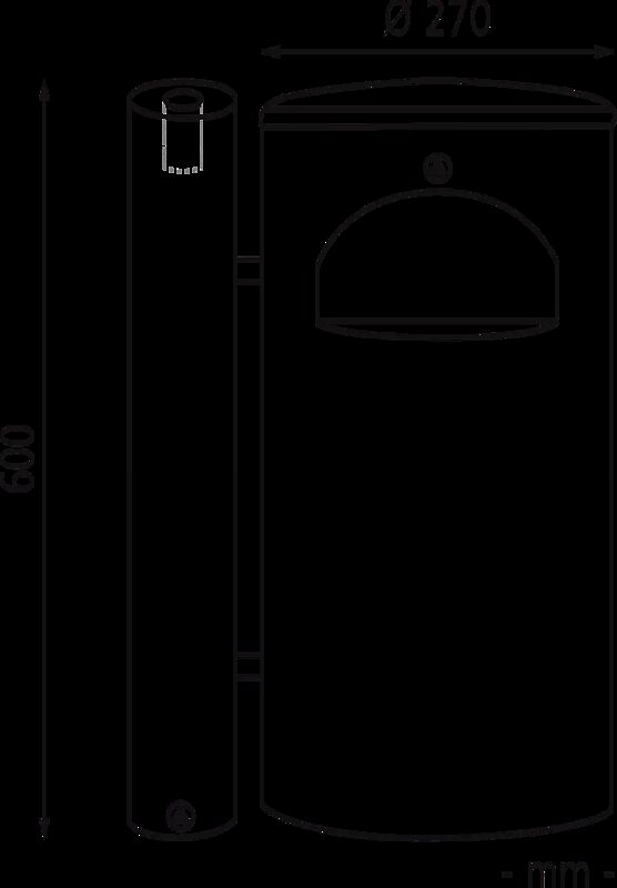 Ausführung 30 Liter, mit Ascher