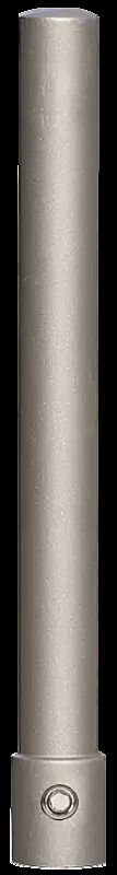 Poller TARANIS (3p-Technologie) ohne Rillen, rund, Verriegelung mittels Sechskantschraube, in RAL 9006 weißaluminium
