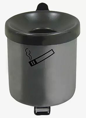 Wandascher GLASGOW, 6 Liter, in graualuminium ähnlich RAL 9007