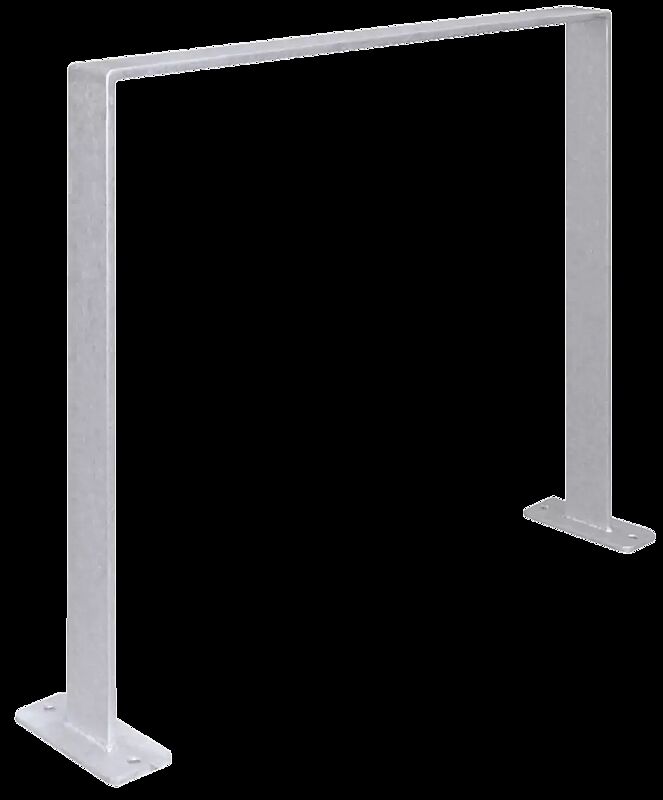 Anlehnbügel UTAH ohne Quersteg, zum Aufdübeln, feuerverzinkt