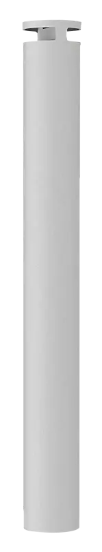 Poller DONAT zum Aufdübeln bei -100 mm, in RAL 9006 weißaluminium