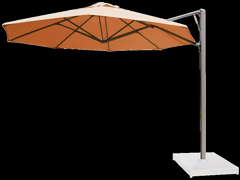 Freiarmschirm SINGLE POLE in orange, achteckig (Schirmsockel siehe Zubehör)