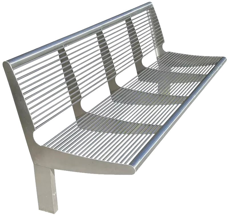 Sitzbank CARPI mit Rückenlehne, Breite 1800 mm