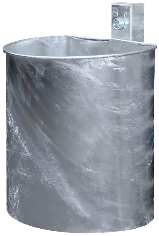 Abfallbehälter KASSEL, Vollblech, feuerverzinkt