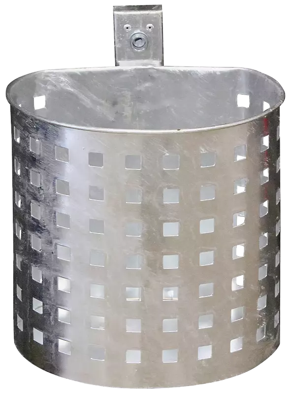 Abfallbehälter KASSEL, mit Lochoptik, feuerverzinkt