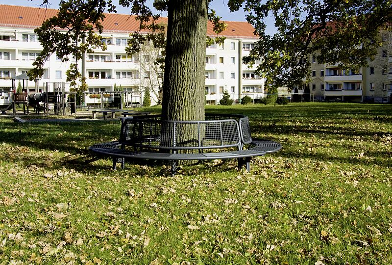 Rundbank ASOLO 240° in RAL 7016 anthrazitgrau