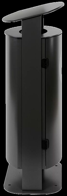 Abfallbehälter SARNIA, zum Aufdübeln, in schwarz matt