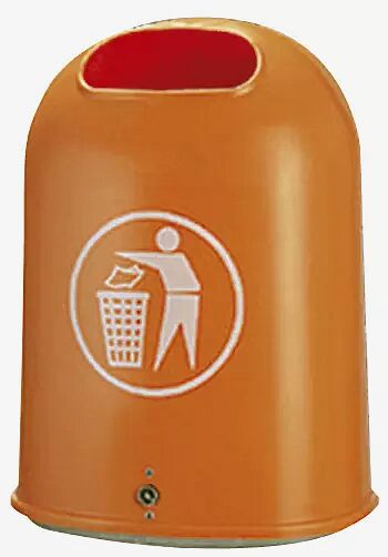 Abfallbehälter DERBY aus Polyethylen, in gelborange ähnlich RAL 2000