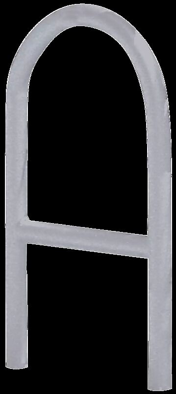 Anlehnbügel MONTANA mit Quersteg, zum Einbetonieren, feuerverzinkt