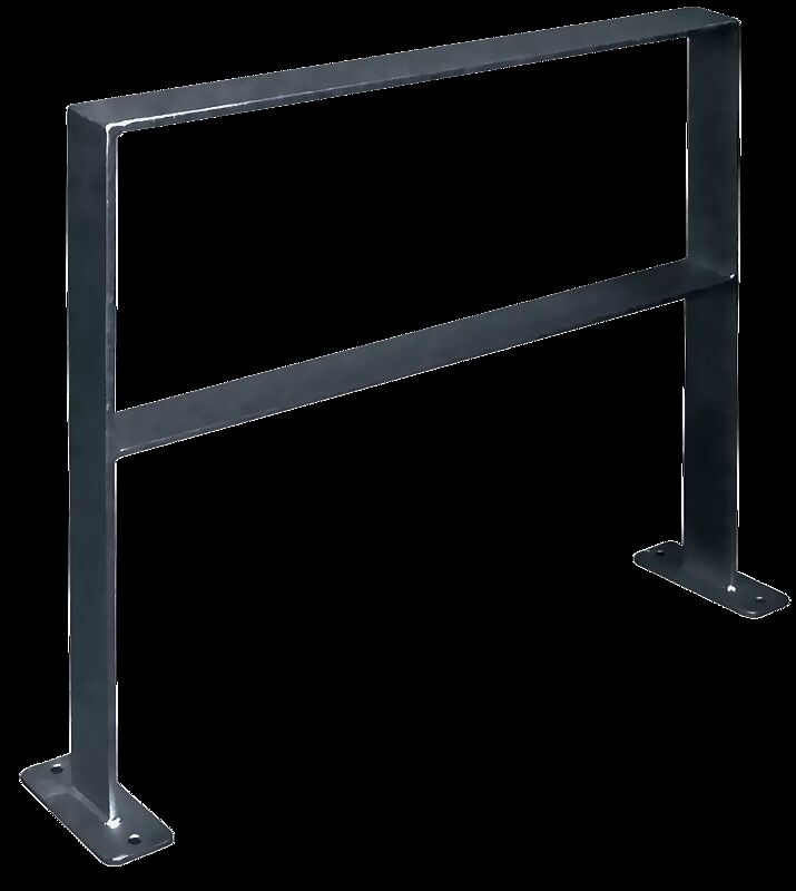 Anlehnbügel UTAH mit Quersteg, zum Aufdübeln, in RAL 7016 anthrazitgrau