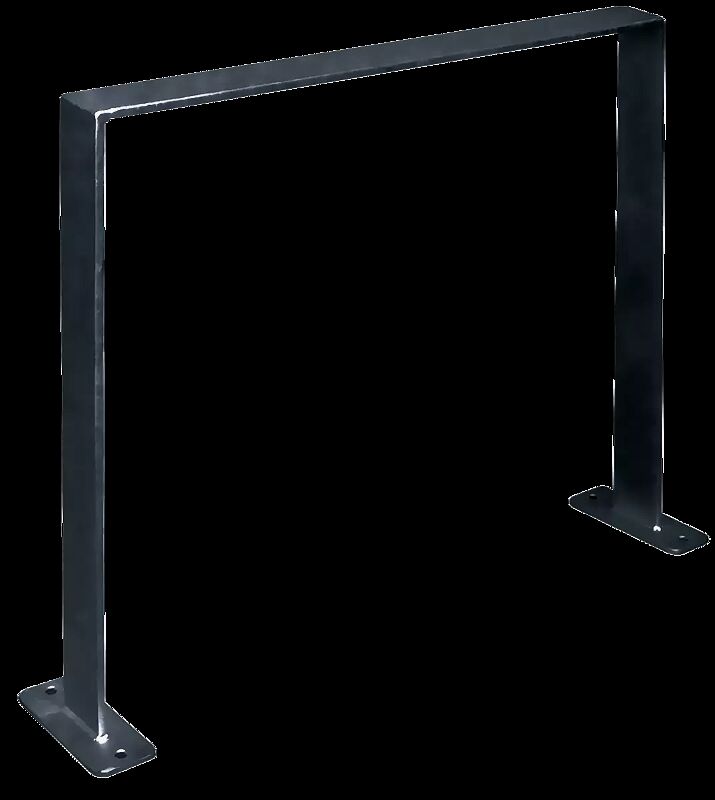 Anlehnbügel UTAH ohne Quersteg, zum Aufdübeln, in RAL 7016 anthrazitgrau