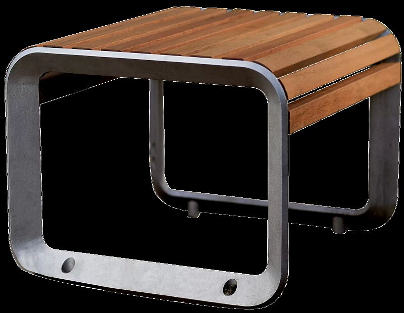 Sitz PORTIQOA ohne Rückenlehne, mit Jatobaholzbelattung