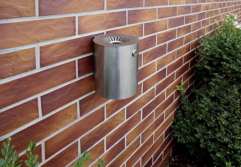 Wandascher M2, aus Edelstahl, gebürstet