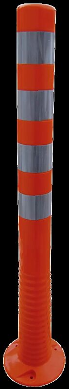 Leitpfosten AGIL in rot mit weißen Reflexstreifen, Höhe 1000 mm