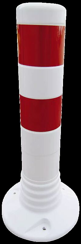 Leitpfosten AGIL, weiß / rot, Höhe 450 mm