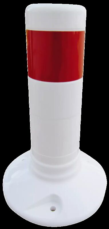 Leitpfosten AGIL, weiß / rot, Höhe 300 mm