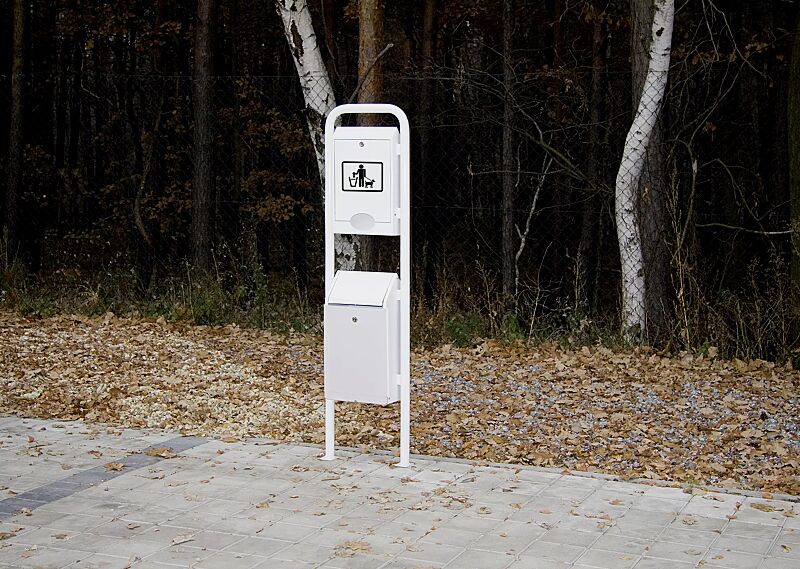 Hundetoilette COLLIE, zum Aufdübeln, in RAL 9016 verkehrsweiß