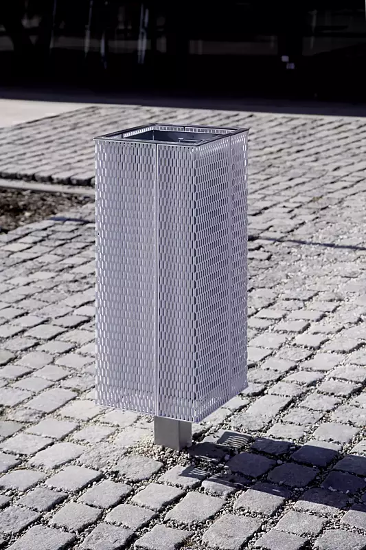 Abfallbehälter NANUK, Korpus: Streckmetall