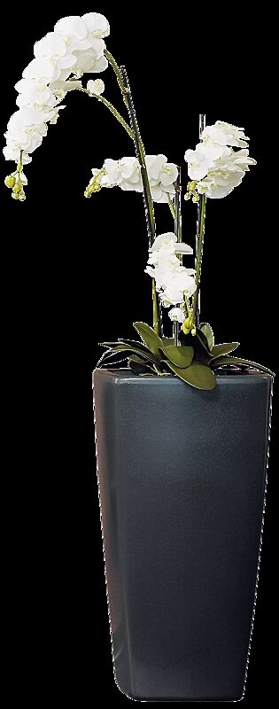 Pflanzbehälter BALI, Höhe 700 mm, in anthrazitgrau ähnlich RAL 7016