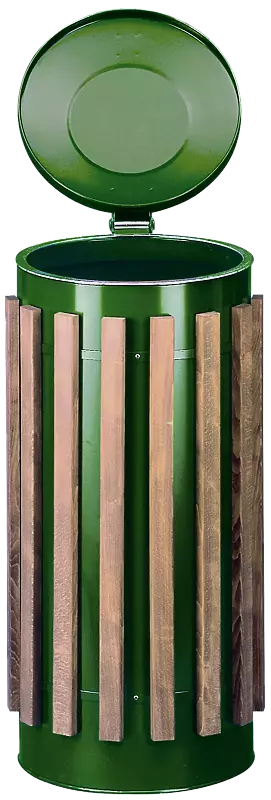 Abfallbehälter ULUNDI mit Holzbelattung