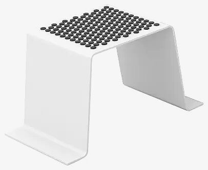 Sitz SINUS mit Kunststoffnoppen, in RAL 9010 reinweiß