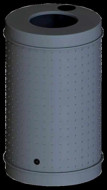 Abfallbehälter CORNWALL mit Ascher, komplett in DB 703 eisenglimmer