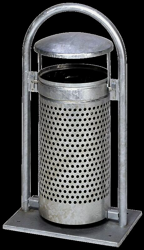 Abfallbehälter MULTITALENT, ohne Ascher, komplett feuerverzinkt