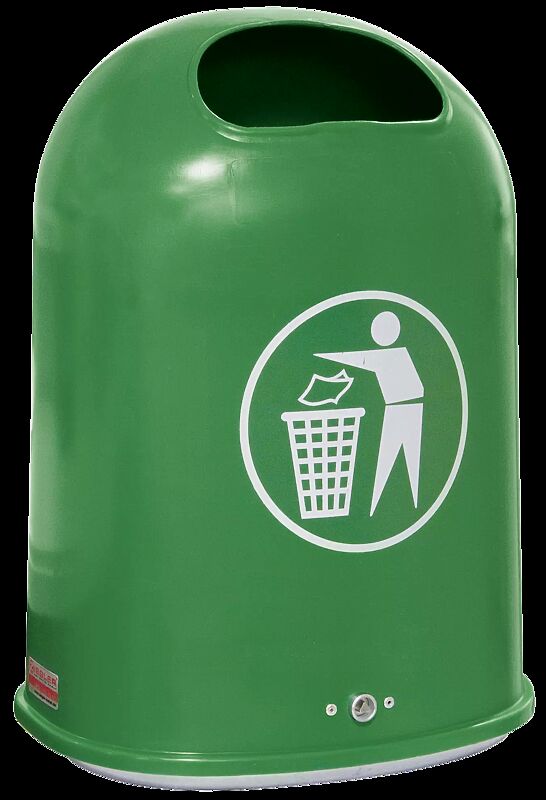 Abfallbehälter DERBY aus Polyethylen, in smaragdgrün ähnlich RAL 6001