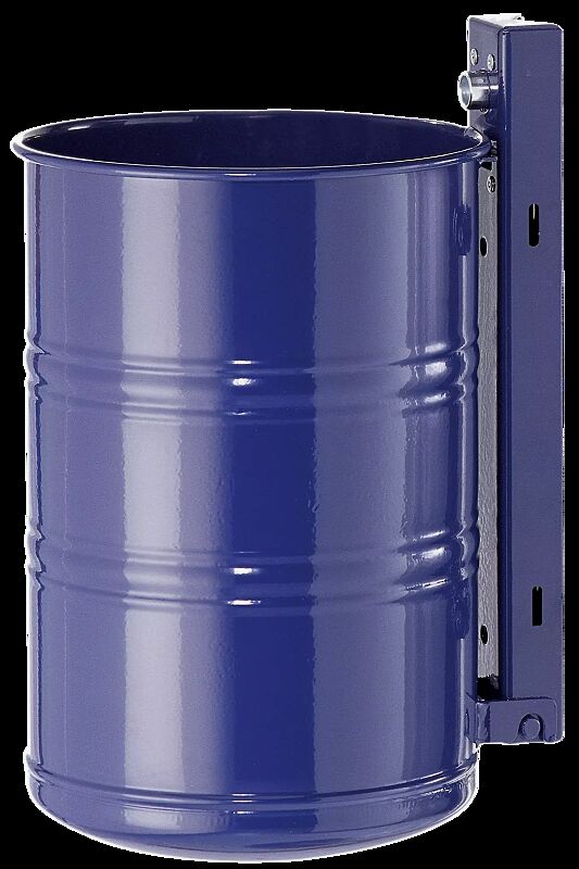 Abfallbehälter NOSTALGIA, Vollblech, 20 Liter, in RAL 5013 kobaltblau
