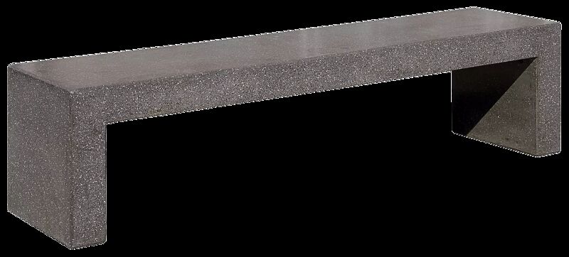Sitzbank ANDROMEDA, rekonstituierter Naturstein (poliert) mit transparenter Beschichtung in schwarz - 20P