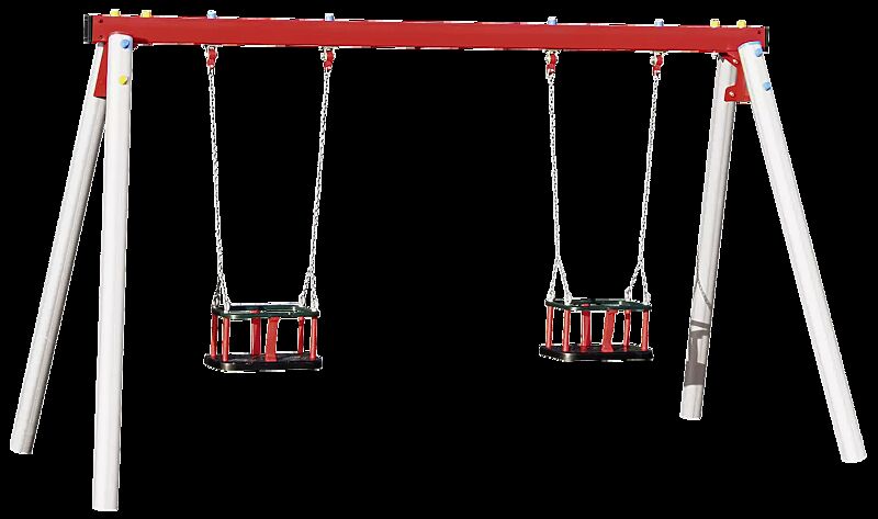 Doppelschaukel BIANCA mit 2 Kleinkind-Sicherheitssitzen